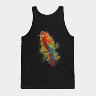 Perched Scarlet Macaw Tank Top